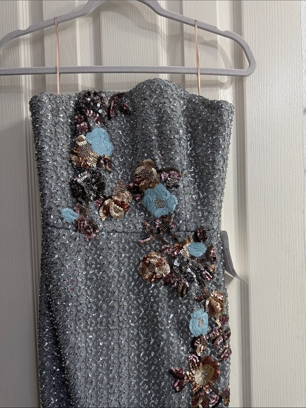 Helsi Silvia Strapless 3D Floral Sequin Dress Size XS - Picture 5 of 8